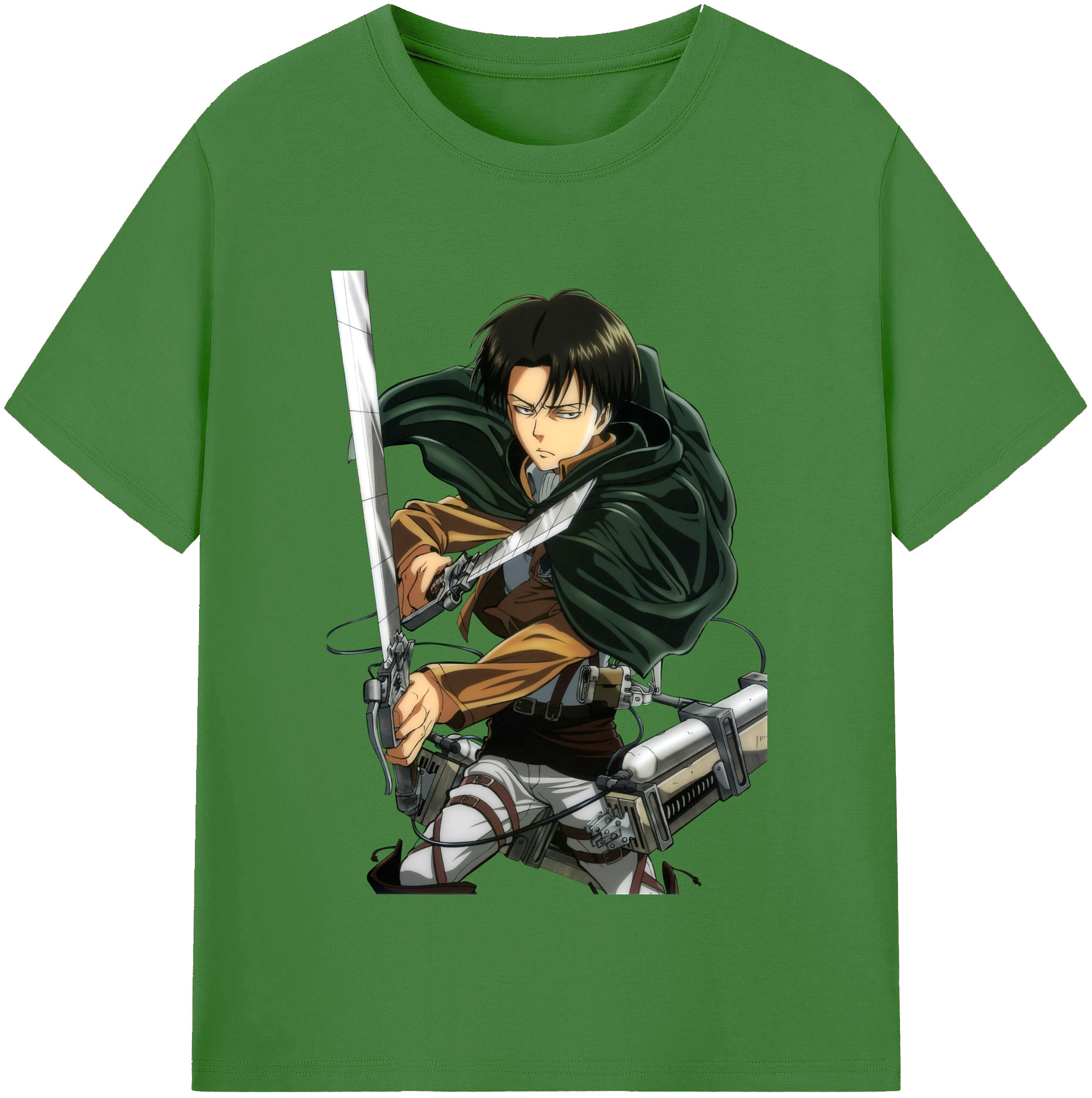 （画像用） 進撃の巨人 リヴァイ·アッカーマン Attack on Titan Levi Ackerman レディースカジュアルプリントTシャツ（綿100％）